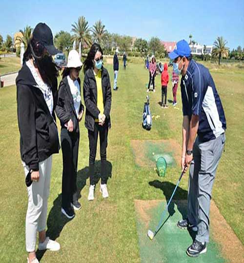 Golf rackets and ball